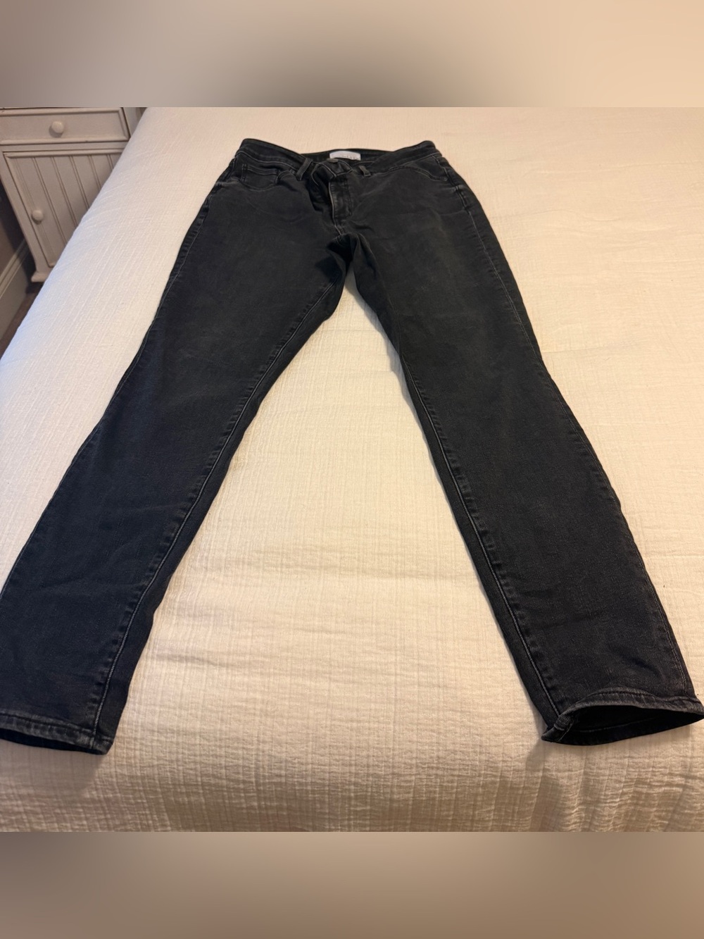 LOFT Jeans Women's Size 29/8 Black Wash Curvy Skinny High-Rise Stretch